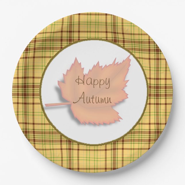 Halloween  Autumn Fall  Leaf Party paper Plates (Front)