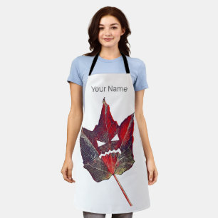 Halloween Autumn Foliage Leaf Fall Thanksgiving Apron