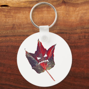 Halloween Autumn Foliage Leaf Fall Thanksgiving Keychain