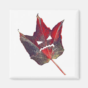 Halloween Autumn Foliage Leaf Fall Thanksgiving Magnet