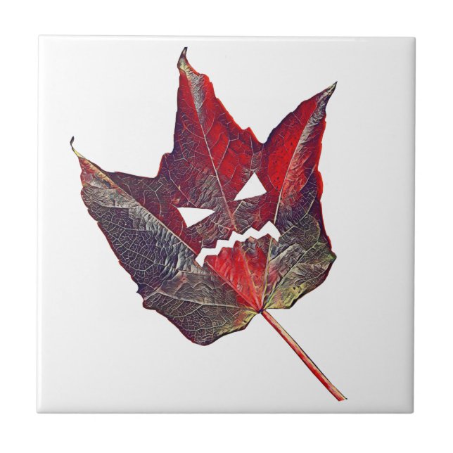 Halloween Autumn Foliage Leaf Fall Thanksgiving Tile (Front)