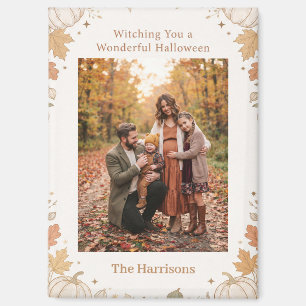Halloween Autumn Pumpkin Photo Design Magnet