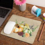 Halloween Autumn Pumpkin Watercolor Mouse Pad<br><div class="desc">This design may be personalized by choosing the customize option to add text or make other changes. If this product has the option to transfer the design to another item, please make sure to adjust the design to fit if needed. Contact me at colorflowcreations@gmail.com if you wish to have this...</div>
