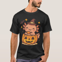 Halloween Axolotl Witch Cute Kawaii Ghost Pumpkin