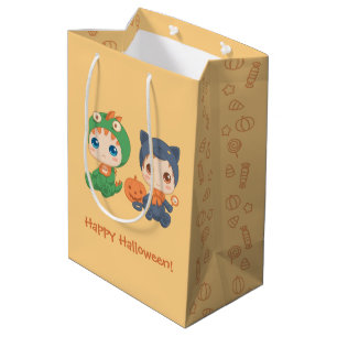 Halloween Babies Black Cat Dragon Costume Medium Gift Bag