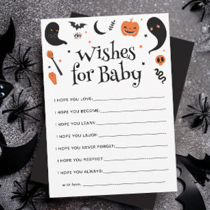 Halloween Baby Boy Shower Wishes for Baby Card