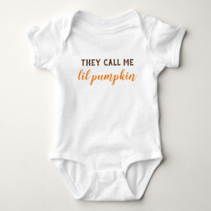 Halloween Baby Clothes They Call Me Lil Pumpkin Bodysuit