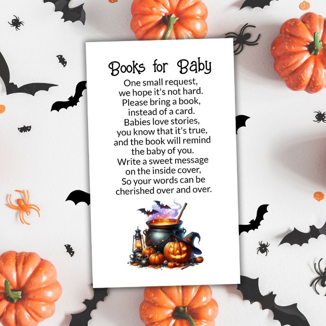 Halloween Baby Is Brewing Books for Baby Enclosure Card (Creator Uploaded)