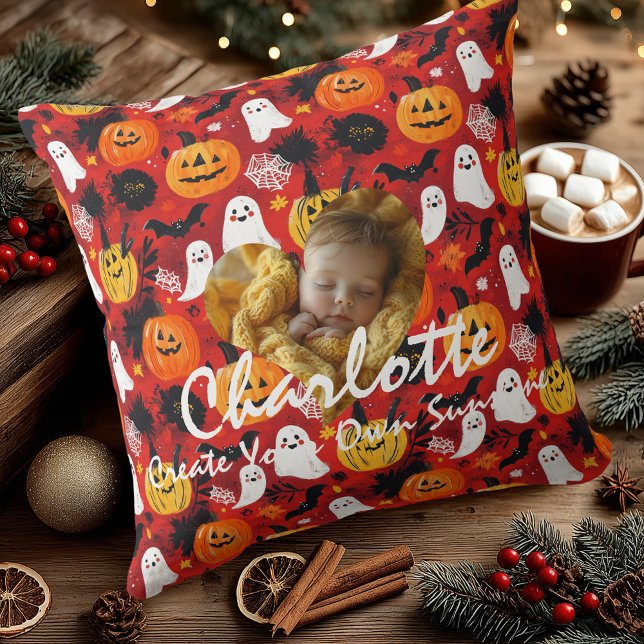 Halloween Baby Pillow with Photo and Quote   (Creator Uploaded)