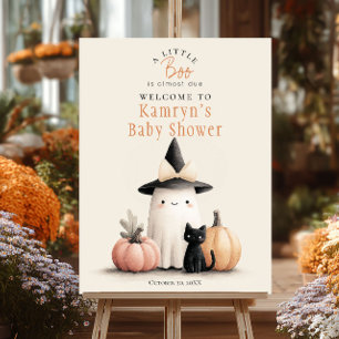 Halloween Baby Shower A Little Boo Is Due Welcome Poster