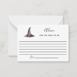 Halloween Baby Shower Advice Witch's Hat cute fall Card