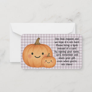 Halloween Baby Shower Book Request Card 