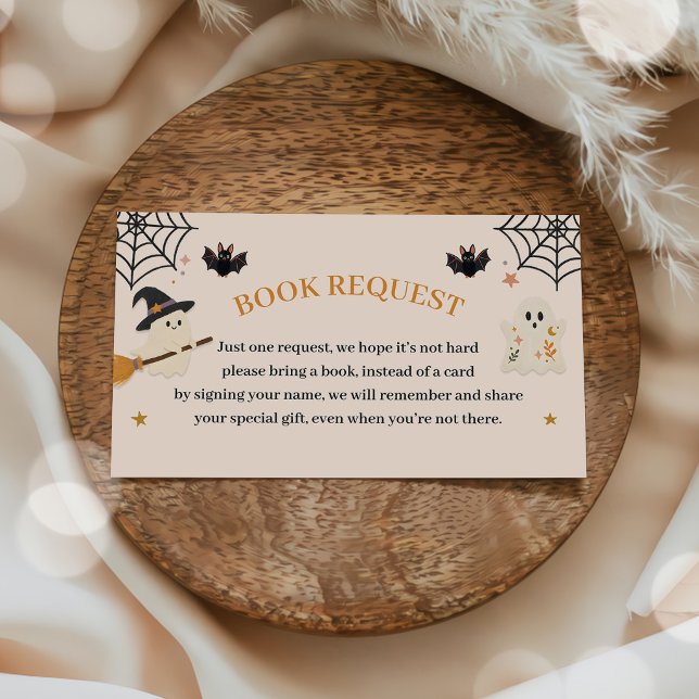 Halloween Baby Shower Book Request Enclosure Card (Creator Uploaded)