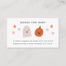 Halloween Baby Shower Book Request Enclosure Card