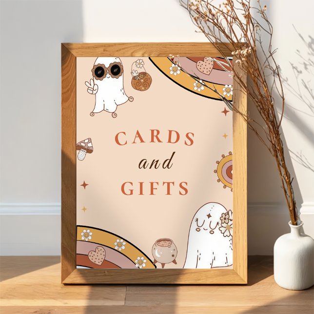 Halloween Baby Shower Cards & Gifts Sign (Creator Uploaded)