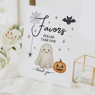 Halloween Baby Shower Favours Pedestal Sign