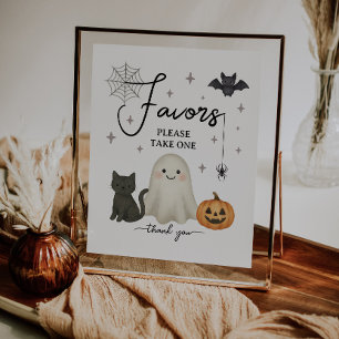 Halloween Baby Shower Favours Sign