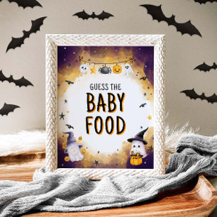 Halloween Baby Shower Game Guess The Baby Food Poster