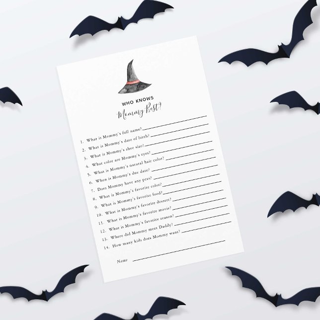 Halloween Baby Shower Game Witch Who Knows  Mommy (Creator Uploaded)