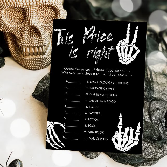 Halloween Baby shower Guess le prix de la carte de (Créateur téléchargé)
