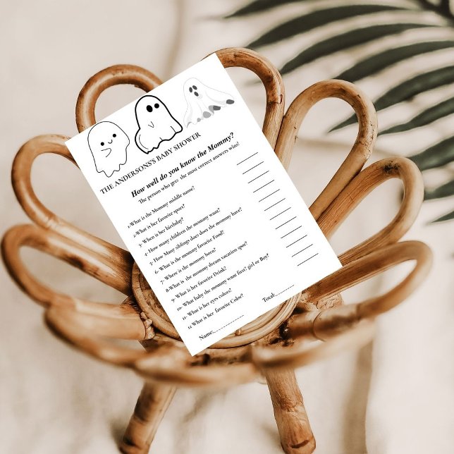 Halloween Baby shower How well you know mommy   Invitation (Creator Uploaded)