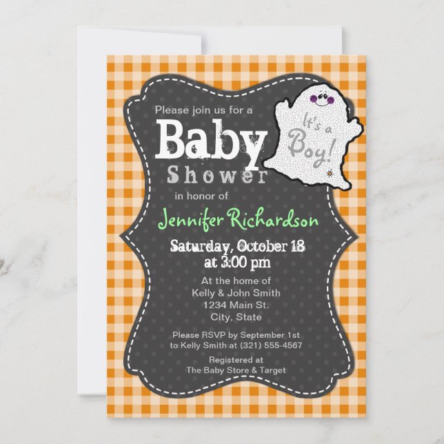 Halloween Baby Shower Invitation (Front)