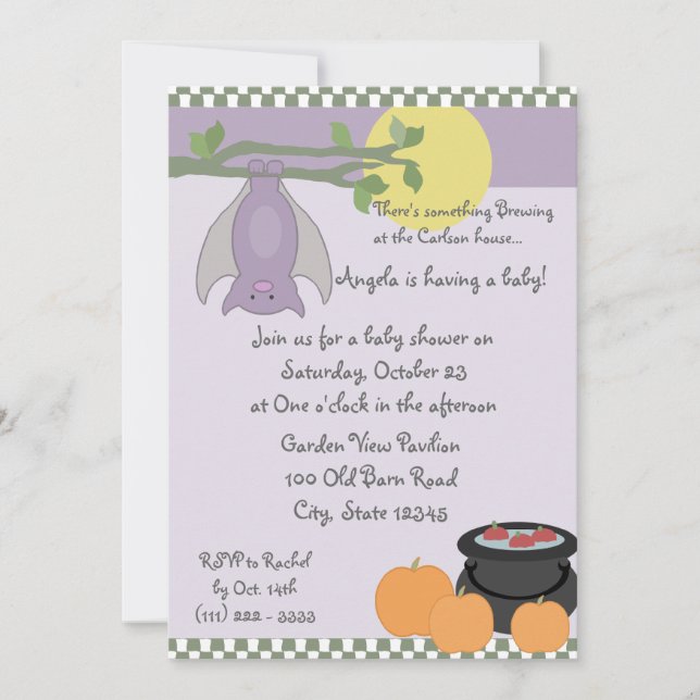 Halloween Baby Shower Invitation (Front)