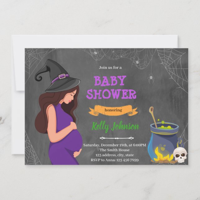 Halloween baby shower invitation  (Front)