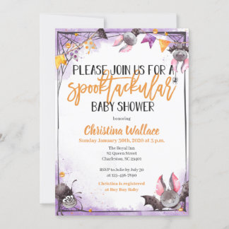Halloween Baby Shower Invitations
