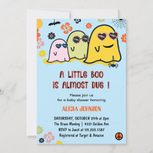 Halloween Baby Shower Invitations Little boo