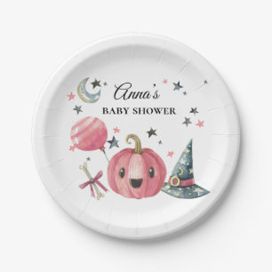 Halloween Baby Shower Little Boo Paper Plates