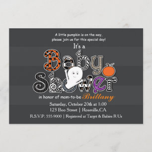 Halloween BABY SHOWER Moderne Chic Invitation