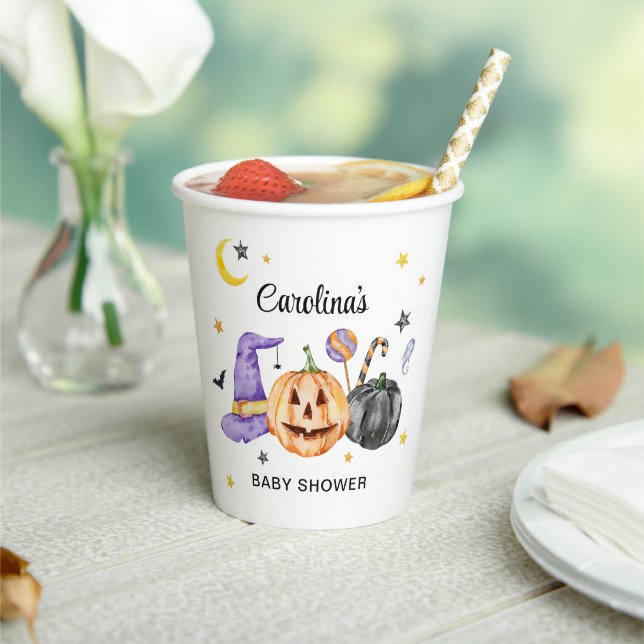 Halloween Baby Shower Paper Cups (Insitu)