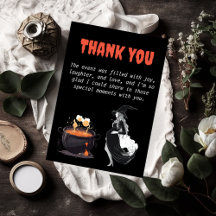 Halloween Baby Shower Thank You Card
