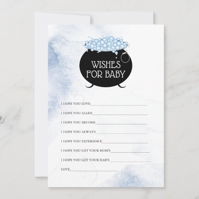 Halloween Baby Shower Wishes for Baby Advice Card (Front)