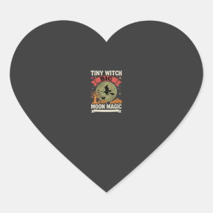 Halloween Baby Witch Moon Magic Heart Sticker