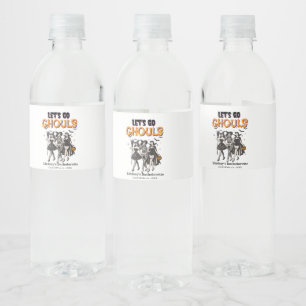 Halloween Bachelorette let's go ghoul Water Bottle Label
