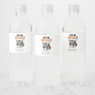 Halloween Bachelorette let's go ghoul Water Bottle Label
