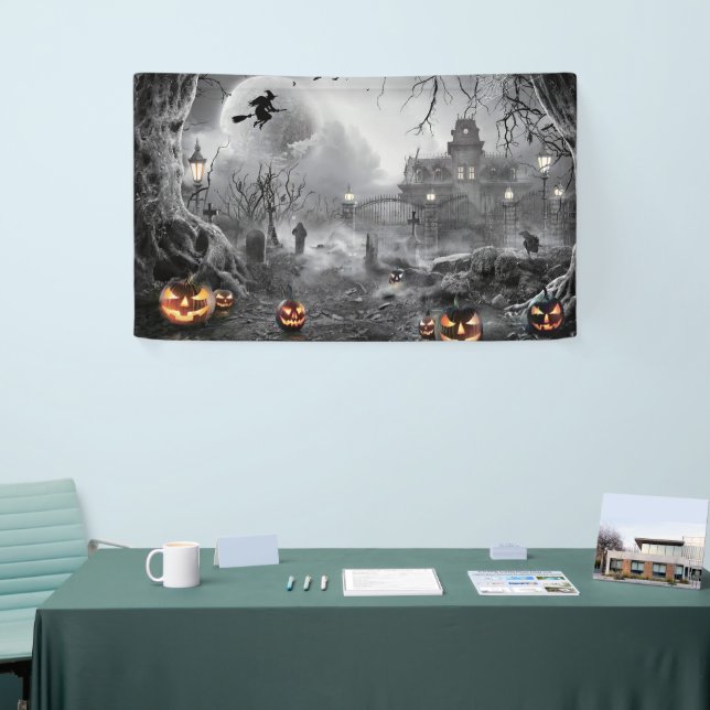 Halloween Backdrop Horror Backdrop Banner (Tradeshow)