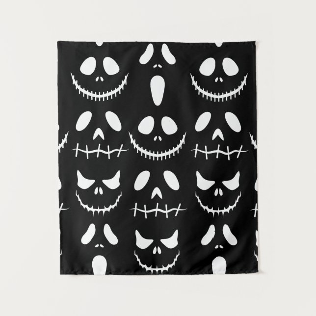 Halloween background. Seamless pattern with hallow Tapestry (Front)