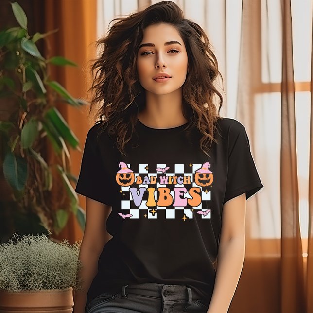 HALLOWEEN BAD WITH VIBES PUMPKINS T-Shirt (Creator Uploaded)