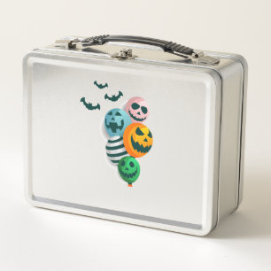 Halloween Balloons Metal Lunch Box