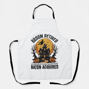 Halloween Band Director Witch Haunted House Design Apron