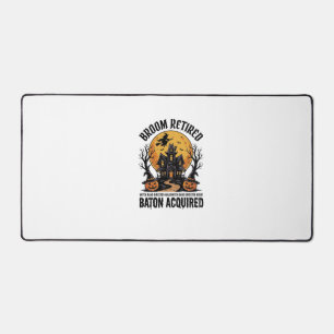 Halloween Band Director Witch Haunted House Design Desk Mat