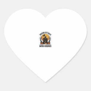 Halloween Band Director Witch Haunted House Design Heart Sticker