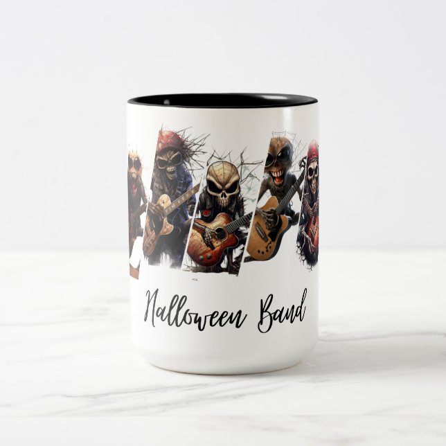 Halloween Band Two-Tone Coffee Mug (Center)