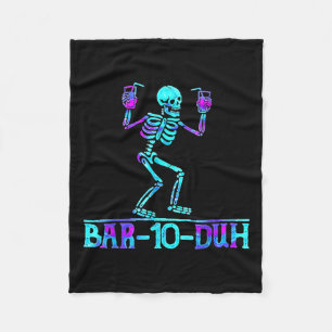 Halloween Bar 10 Duh Skeleton Drinking Costume  Fleece Blanket