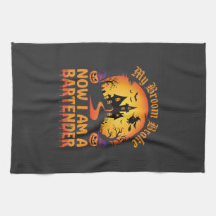 Halloween Bartender Haunted House Witch Pumpkin De Kitchen Towel