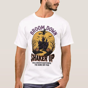 Halloween Bartender Shirt Haunted Tavern Witch Des