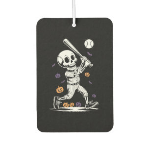 Halloween Baseball Skeleton Hitting Air Freshener